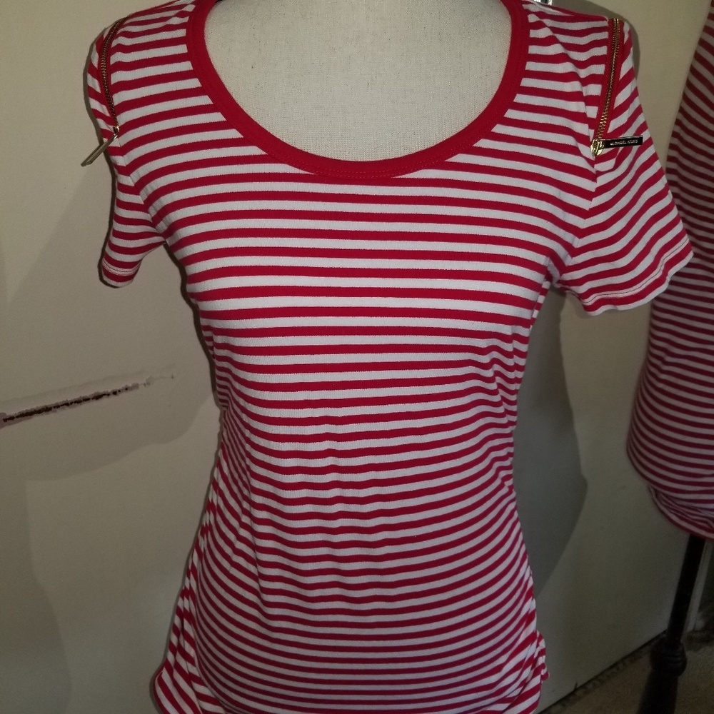 Michael Kors Striped Top Size L